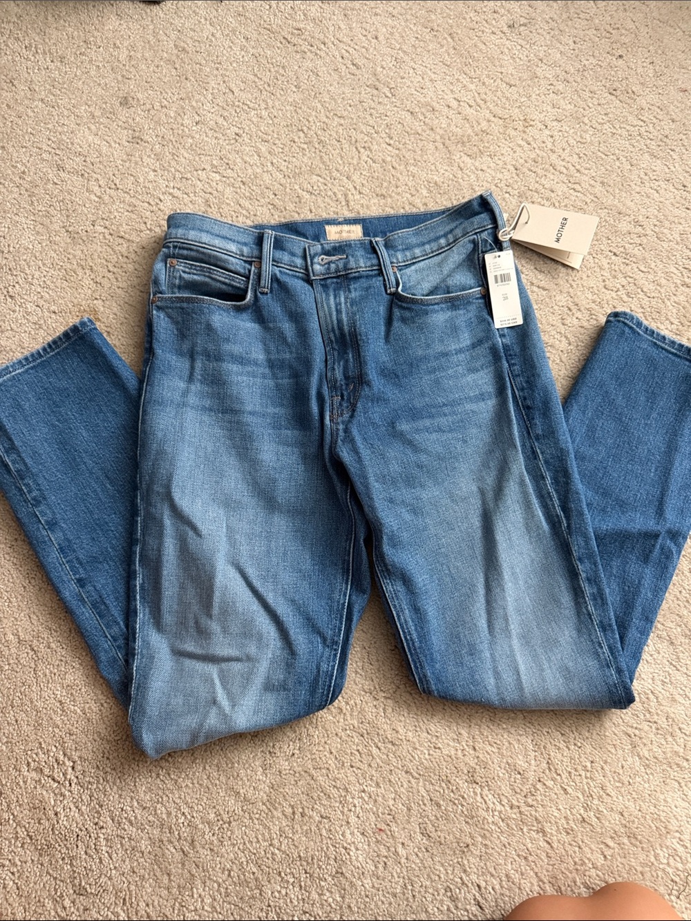 NWT anthropologie Light Wash Straight Leg Jeans - Blue